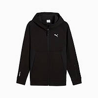 Худі чоловіче Puma PUMATECH Full-Zip Hoodie 684605 01 (чорна, бавовна, кофта, зіпка, спортивна, бренд пума)