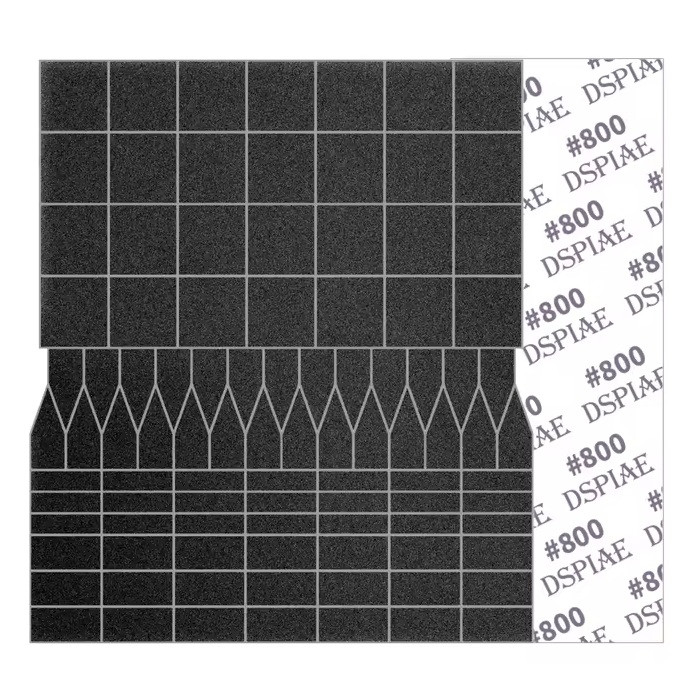 Шліфувальний папір DSPIAE SP-ES08 #800 70*80mm (5pcs) для шліфувального інструменту, фото 1