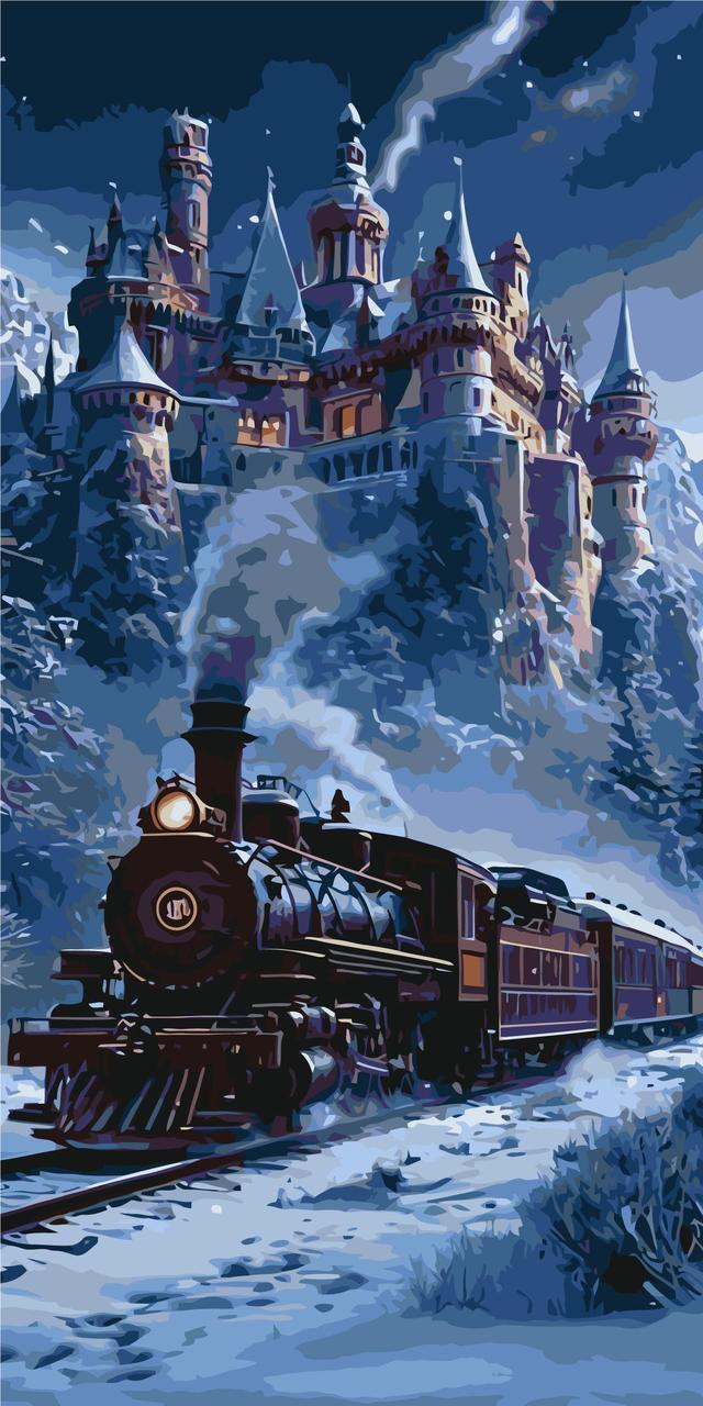 Картина за номерами Зимова подорож до мрії 40*80 см Орігамі LW 5173, фото 1