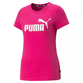 Футболка жіноча Puma Ess Logo Tee S Fuchsia Pink
