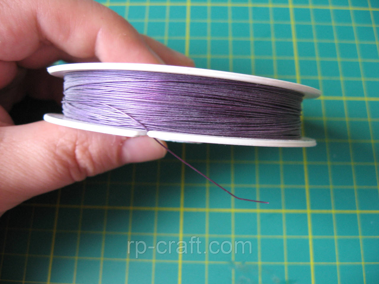 Біжутерний трос, товщина 0,38 мм, фіолетовий, фото 1