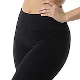 Антицеллюлитные компрессионные леггинсы Farmacell с микромассажным эффектом и FIR-технологией черные, фото 5