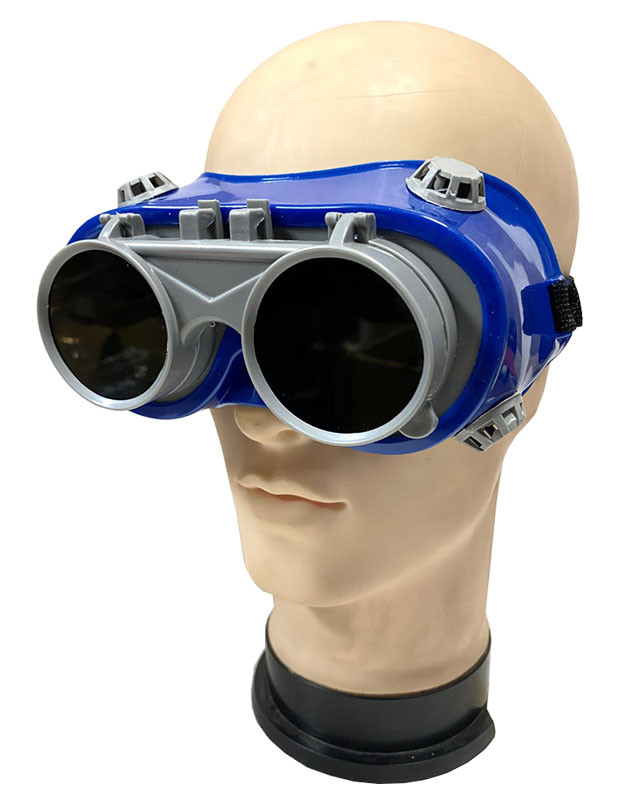 Окуляри зварювальні з відкидними лінзами Г-2 Ø50 мм, 4 клапани вентиляції, загартоване скло, фото 1