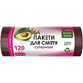 Пакети для сміття Sweet Home Міцні чорний 120 л 10 штук
