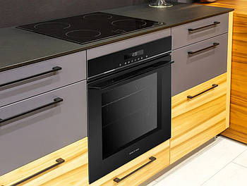 Сучасна електрична духова шафа EOM 1570 BL Gunter & Hauer з LED-дисплеєм і таймером