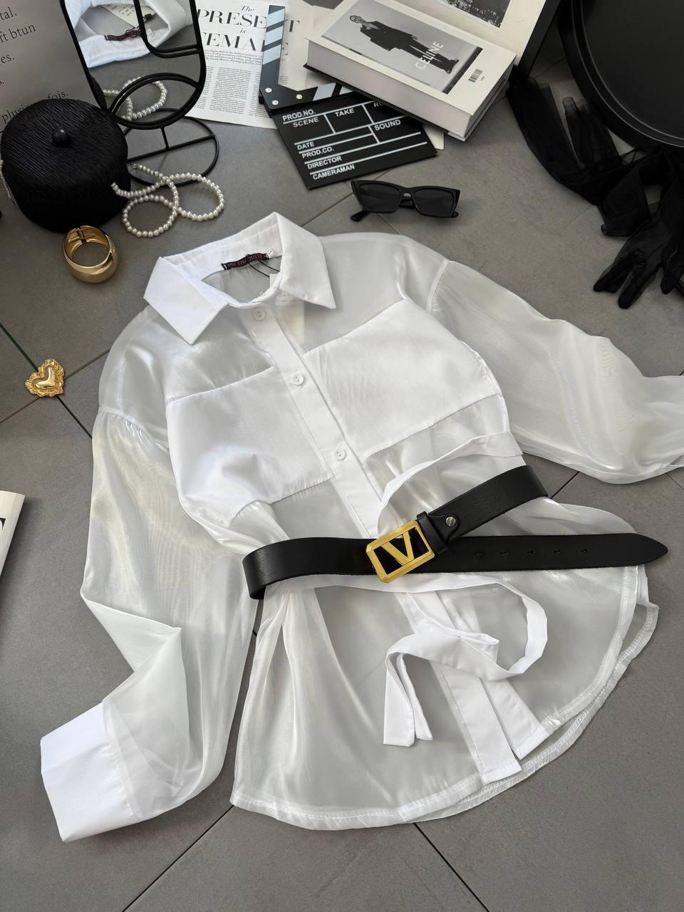 Жіночий блуза; Колір: чорний, білий; 42-44, 46-48 ;, фото 1