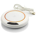 Нагрівальна підставка для гелю та кави з USB кабелем, біла.