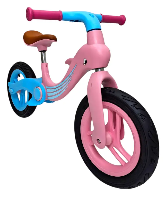 Дитячий складаний біговел Dolphin для дітей віком від 2 до 5 років. Рожевий колір