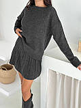 Трикотажний костюм жіночий светр і спідниця до колін 42-46, фото 5