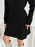 Трикотажний костюм жіночий светр і спідниця до колін 42-46, фото 6