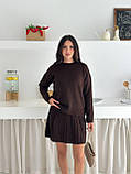 Трикотажний костюм жіночий светр і спідниця до колін 42-46, фото 9