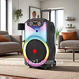 Автономна колонка ZXX 120 Вт переносна акустична система з USB і блютуз на один динамік 15", фото 3