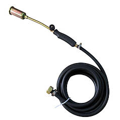 Газовий пальник з вентилем і соплом 35 мм, шланг 4 м для підключення до балона