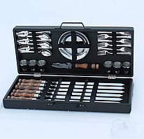 Набір для пікніка з шампурами з ручкою, Набір шампурів для кума, брата, друга