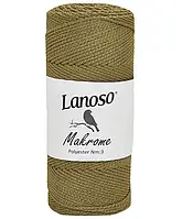 Пряжа Lanoso Macrame PP 3 nm № 309 хакі (Ланосо Макраме ПП 3мм)