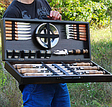 Набір для пікніка з шампурами з ручкою, Набір шампурів для кума, брата, друга, фото 7