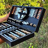 Набір для пікніка з шампурами з ручкою, Набір шампурів для кума, брата, друга, фото 8