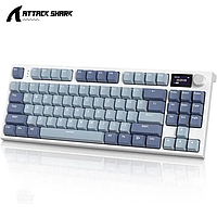 ІГРОВА Бездротова клавіатура Attack shark K86 Blue (2.4G/Bluetooth/USB type-c) RGB Підсвічування