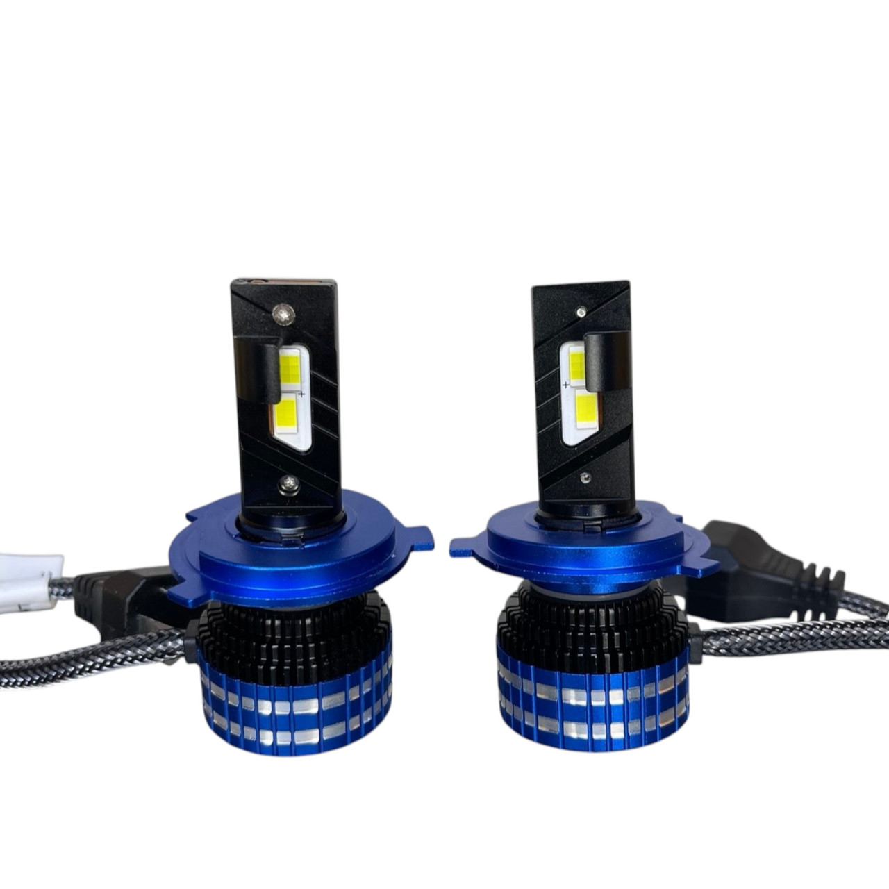 Світлодіодна лампа для фар V80S H4 100W 6000K 15000LM 12–24V, фото 1