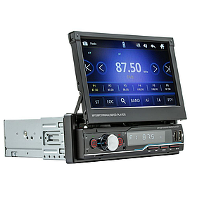Автомагнітола  T100 1DIN 7" Bluetooth/FM/USB/SD/MP5, ручного висувного екрану