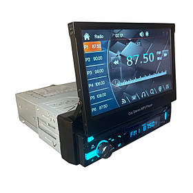 Автомагнітола MP5 з моторизованим 7" сенсорним екраном, Bluetooth, USB, AUX, FM/AM, підтримка камери, ОС Windows (Wince)