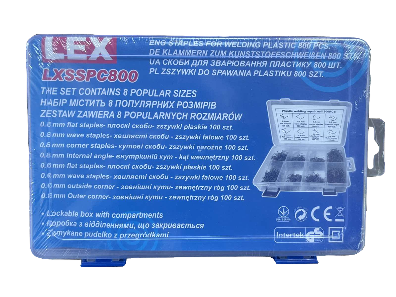 Набір скоб для зварювання пластику 800 од. LXSSPC800, фото 1