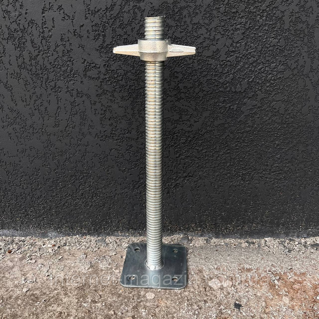 Домкрат будівельних лісів гвинтова опора 50 см, фото 1