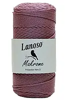 Пряжа Lanoso Macrame PP 3 nm № 328 запорошена троянда (Ланосо Макраме ПП 3мм)