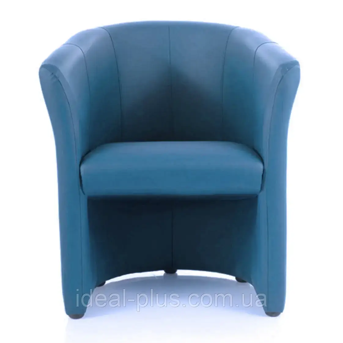 Синє м'яке крісло для клієнтів TM-1 оббивка екокожу ЕК-13 крісло для приймальні та зони релаксу, фото 1