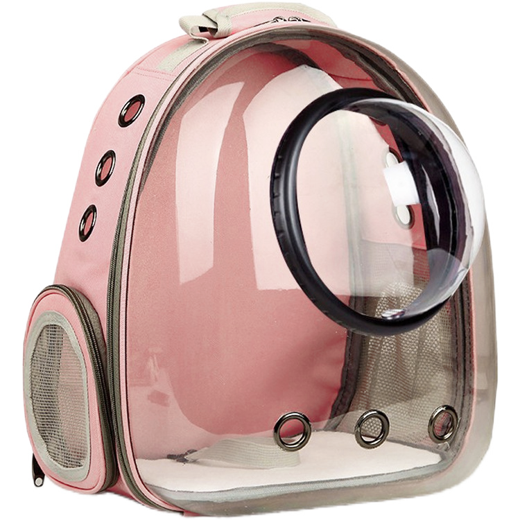 Рюкзак для перенесення тварин з ілюмінатором CosmoPet CP-101 для кішок і собак Clear Peach, фото 1