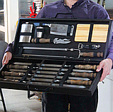 Набір для пікніка з шампурами з ручкою, подарункові набори шампурів на подарунок батькові, фото 5