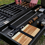 Набір для пікніка з шампурами з ручкою, подарункові набори шампурів на подарунок батькові, фото 7