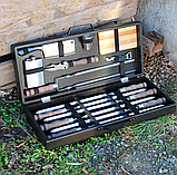 Набір для пікніка з шампурами з ручкою, подарункові набори шампурів на подарунок батькові, фото 8