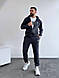 Чоловічий спортивний костюм; Колір: чорний, графіт; Розмір: М, Л, ХЛ, XXЛ;, фото 2