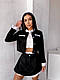 Жіночий костюм (шорти-спідниця + піджак); Колір: чорно-білий; Розміри: 42-44, 46-48;, фото 3