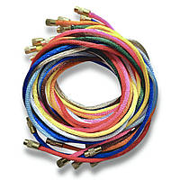 Мотузочки кольорові 65 см шовкові товсті із закрутками, 10 шт.
