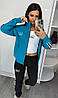 Жіночий спортивний костюм Adidas трійка стильний з лампасами (Адідас трикотаж Туреччина), фото 5
