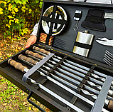 Набір шампурів у дерев'яній коробці , Набір для пікніка з шампурами, фото 5