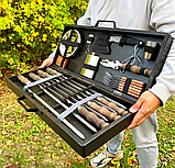 Набір шампурів у дерев'яній коробці , Набір для пікніка з шампурами, фото 8