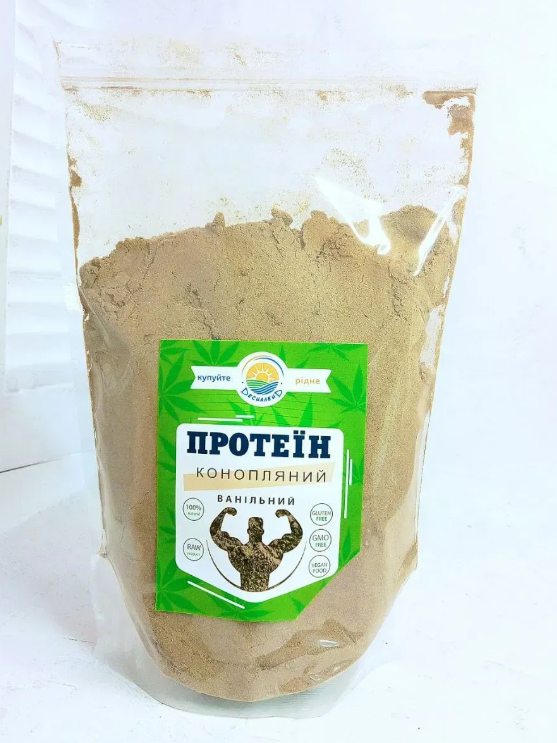Протеїн конопляний 1 кг Ванільний Десналенд, фото 1