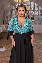 Сукня до підлоги із запахом шовкова тканина, фото 3