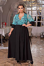 Сукня до підлоги із запахом шовкова тканина, фото 2