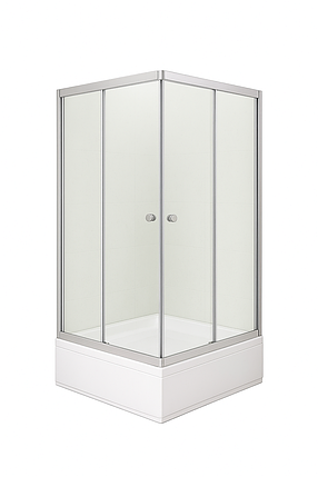 Душова кабіна Shower SATURN STN-1019-6 90х90х205 см з піддоном розсувні двері скло матове 6 мм, фото 1