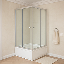 Душова кабіна Shower SATURN STN-1019-6 90х90х205 см з піддоном розсувні двері скло матове 6 мм, фото 2