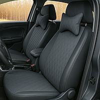 Чехлы на Volkswagen Газель 1+2 модель "Люкс" с алькантарой