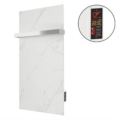 Керамічна рушникосушка Flyme 600ТW (1R) білий камінь, з програматором