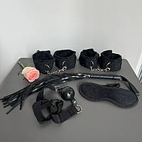 Фетиш БДСМ наборы кожаные наручники плеть БДСМ и дышащий кляп шарик для начинающих и опытных