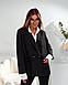 Жіночий піджак; Колір чорний,шоколад; Розміри 42-44,44-46,46-48;, фото 2