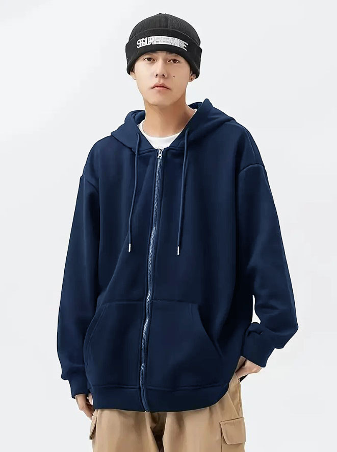 Тепла кофта з капюшоном для хлопчика синя, фото 1