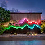 Світлодіодна LED стрічка RGB 10 м Розумна неонова стрічка із синхронізацією музики Гнучкий неон, фото 4